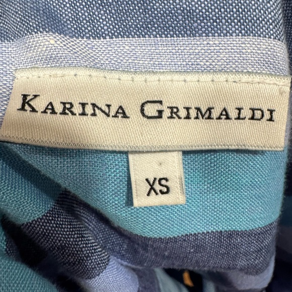 karina grimaldi Striped Blue and White Dress - Picture 9 of 10